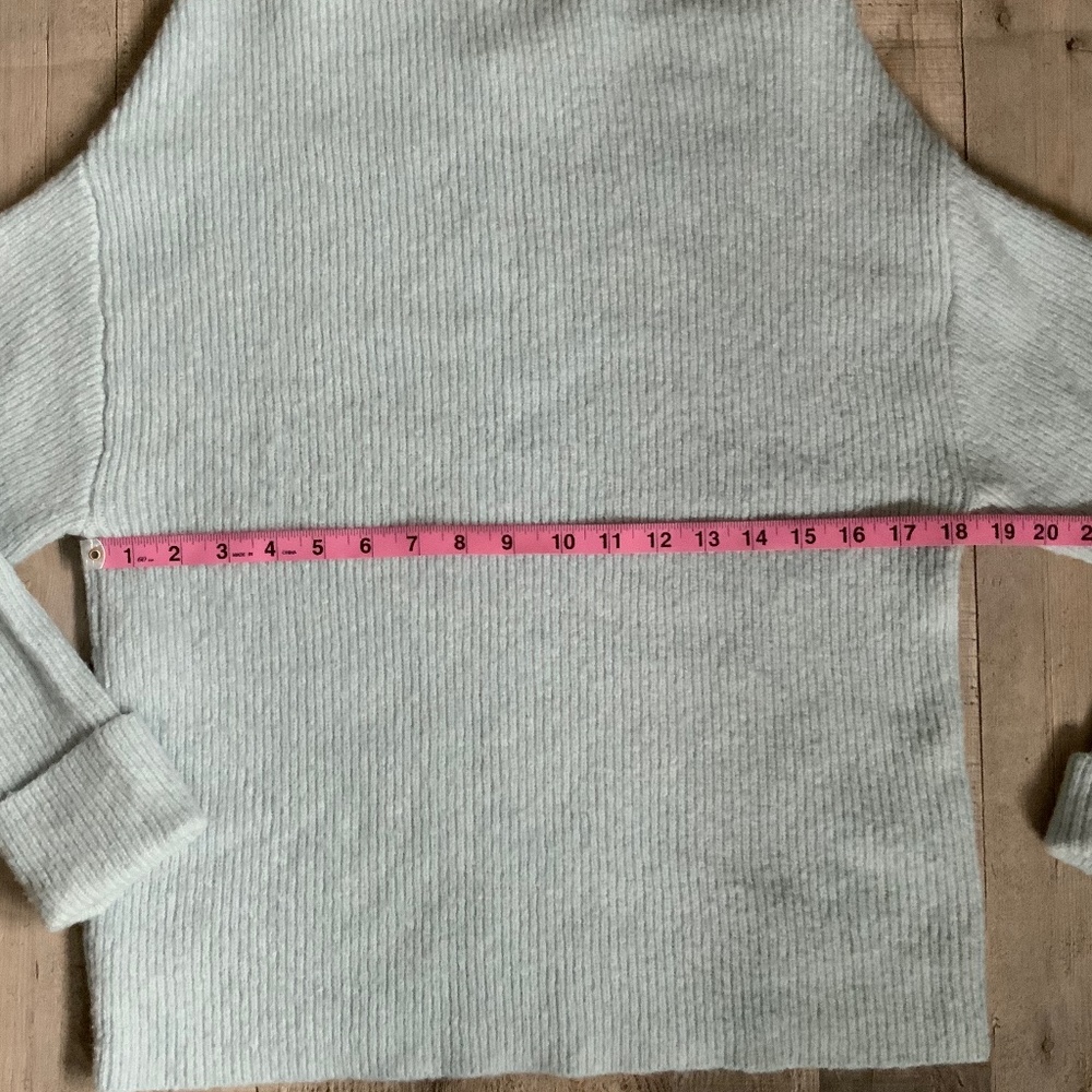 Treasure & Bond Light Blue Drift Asymmetrical Off Shoulder Ribbed Cotton… - Picture 13 of 14